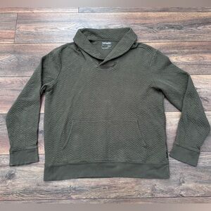 Express Men’s Textured Olive Green Sweatshirt in Size Large Tall